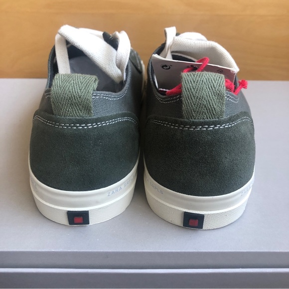 Khaki green sneakers. - Picture 3 of 7